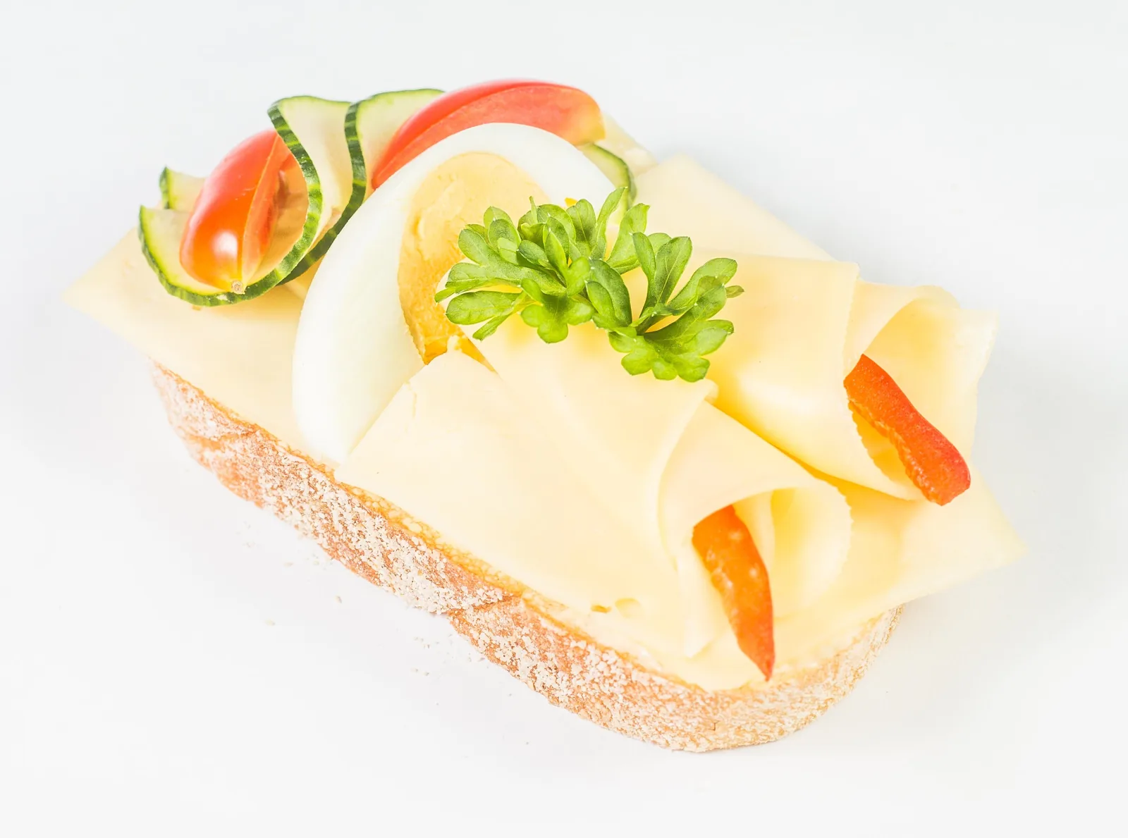 Cheese open sandwich